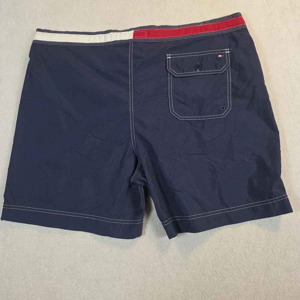 Tommy Hilfiger Swim Trunks - Mens XXL-42 Blue Navy 6 Inch Classic Color NWT